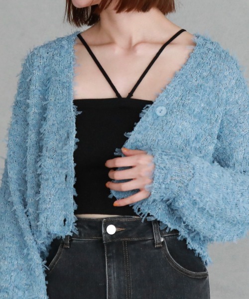 archives(アルシーヴ)の「カップ付きラメアソートニットキャミソール(キャミソール・レディース・アイボリー/ブラック/オフホワイト/チャコールグレー/ホワイト・MEDIUM)」の21枚目の写真