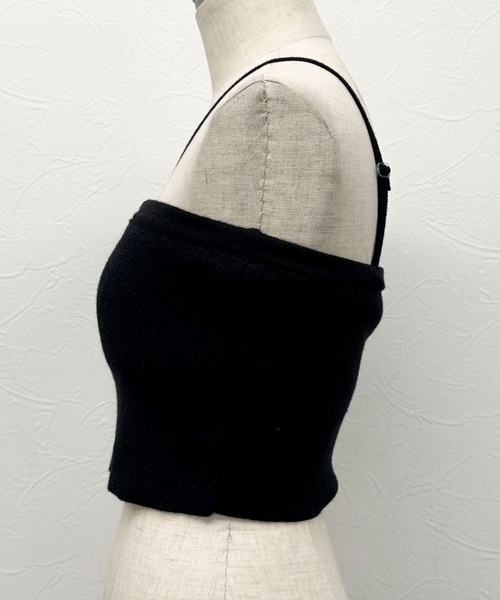 archives(アルシーヴ)の「カップ付きラメアソートニットキャミソール(キャミソール・レディース・アイボリー/ブラック/オフホワイト/チャコールグレー/ホワイト・MEDIUM)」の8枚目の写真