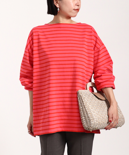 VERMEIL par iena(ヴェルメイユパーイエナ)の「【TICCA/ティッカ】バスクシャツUnisex(Tシャツ/カットソー・レディース・ピンク/ブラック系その他・FREE)」の2枚目の写真