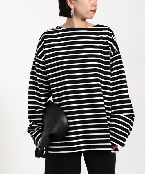 VERMEIL par iena(ヴェルメイユパーイエナ)の「【TICCA/ティッカ】バスクシャツUnisex(Tシャツ/カットソー・レディース・ピンク/ブラック系その他・FREE)」の3枚目の写真