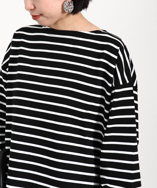 VERMEIL par iena(ヴェルメイユパーイエナ)の「【TICCA/ティッカ】バスクシャツUnisex(Tシャツ/カットソー・レディース・ピンク/ブラック系その他・FREE)」の6枚目の写真