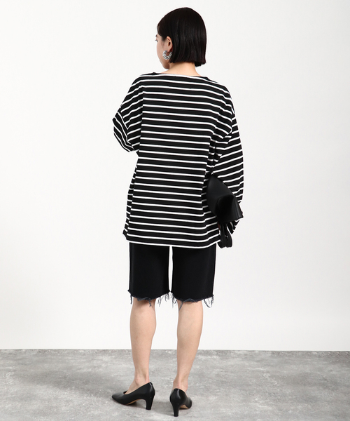 VERMEIL par iena(ヴェルメイユパーイエナ)の「【TICCA/ティッカ】バスクシャツUnisex(Tシャツ/カットソー・レディース・ピンク/ブラック系その他・FREE)」の10枚目の写真