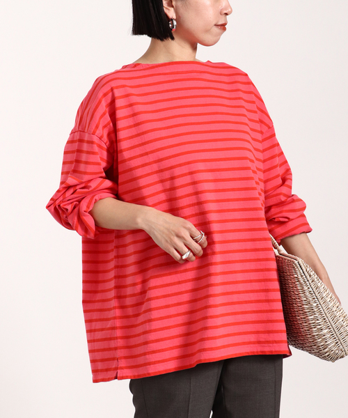 VERMEIL par iena(ヴェルメイユパーイエナ)の「【TICCA/ティッカ】バスクシャツUnisex(Tシャツ/カットソー・レディース・ピンク/ブラック系その他・FREE)」の11枚目の写真