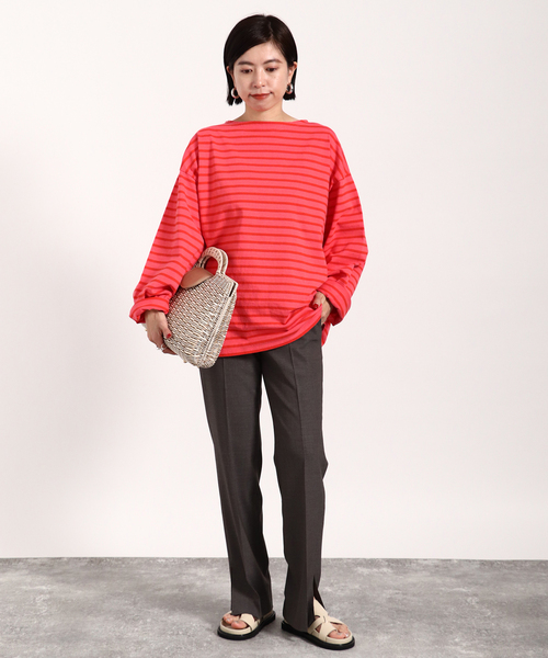 VERMEIL par iena(ヴェルメイユパーイエナ)の「【TICCA/ティッカ】バスクシャツUnisex(Tシャツ/カットソー・レディース・ピンク/ブラック系その他・FREE)」の14枚目の写真