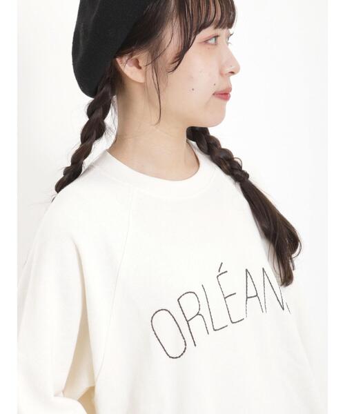 Samansa Mos2（サマンサ モスモス）の「裏毛ぽこぽこ刺繍スウェット（Tシャツ/カットソー・レディース・チャコールグレー/ベージュ/キナリ/パープル・F）」の13枚目の写真