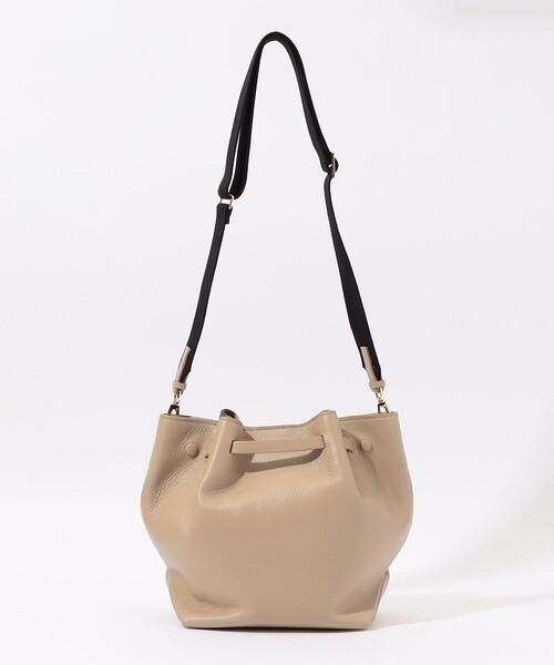 DEMELLIER LONDON(デメリエーロンドン)の「DEMELLIER NEW YORK BUCKET ショルダーバッグ(ショルダーバッグ・レディース・ベージュ/ブラック・FREE)」の5枚目の写真