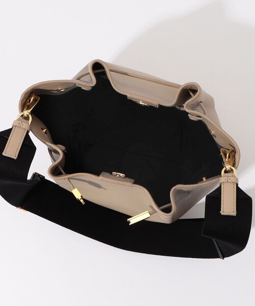 DEMELLIER LONDON(デメリエーロンドン)の「DEMELLIER NEW YORK BUCKET ショルダーバッグ(ショルダーバッグ・レディース・ベージュ/ブラック・FREE)」の12枚目の写真