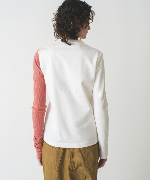 soduk（スドーク）の「one long t-shirt（Tシャツ/カットソー・レディース・ホワイト/ネイビー・FREE）」の17枚目の写真