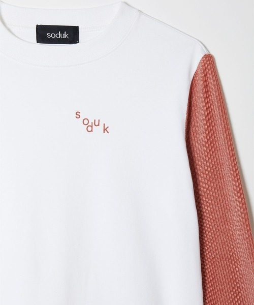 soduk（スドーク）の「one long t-shirt（Tシャツ/カットソー・レディース・ホワイト/ネイビー・FREE）」の21枚目の写真