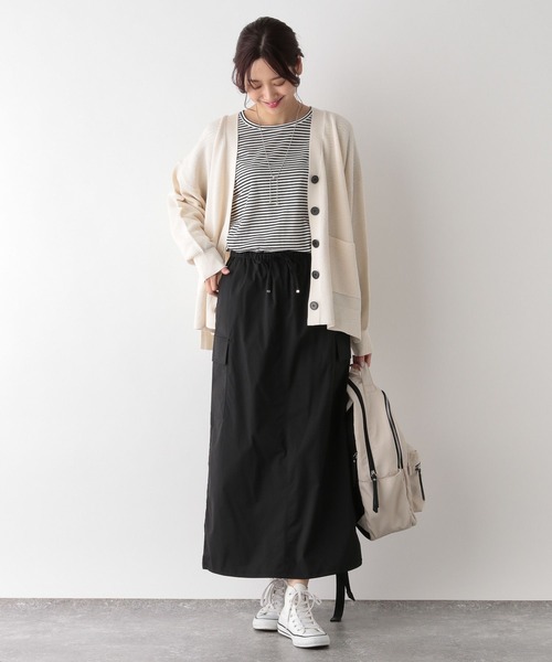 GLOBAL WORK（グローバルワーク）の「スッキレイVネックカーディガン/987138（カーディガン/ボレロ・レディース・グレー/ライトブルー/ライトベージュ/アイボリー/ブラック系/グリーン系3・M/L）」の9枚目の写真