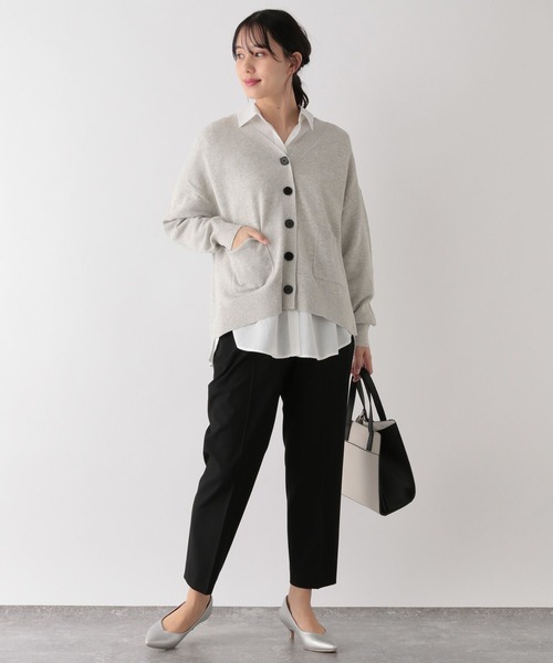 GLOBAL WORK（グローバルワーク）の「スッキレイVネックカーディガン/987138（カーディガン/ボレロ・レディース・グレー/ライトブルー/ライトベージュ/アイボリー/ブラック系/グリーン系3・M/L）」の18枚目の写真