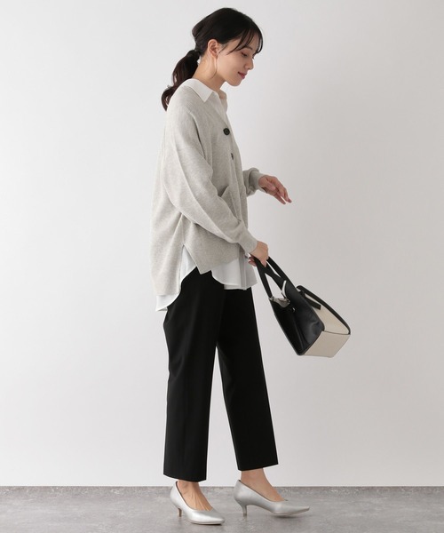 GLOBAL WORK（グローバルワーク）の「スッキレイVネックカーディガン/987138（カーディガン/ボレロ・レディース・グレー/ライトブルー/ライトベージュ/アイボリー/ブラック系/グリーン系3・M/L）」の19枚目の写真