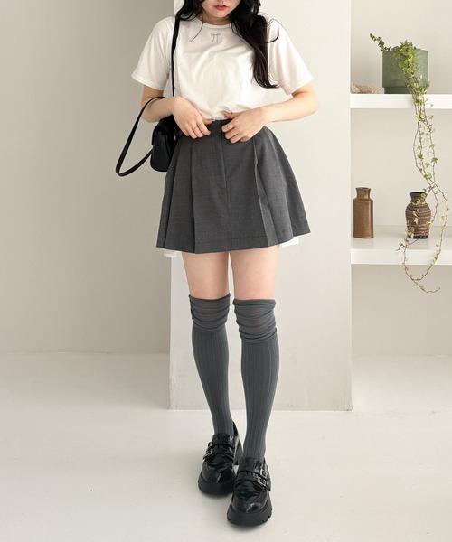 Heather(ヘザー)の「リボンモチーフTEE 110900(Tシャツ/カットソー・レディース・オフホワイト/グレー/ブラック・FREE)」の7枚目の写真