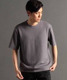 ジオメトリックブリスタージャカード クルーネックＴシャツ