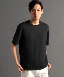 ジオメトリックブリスタージャカード クルーネックＴシャツ