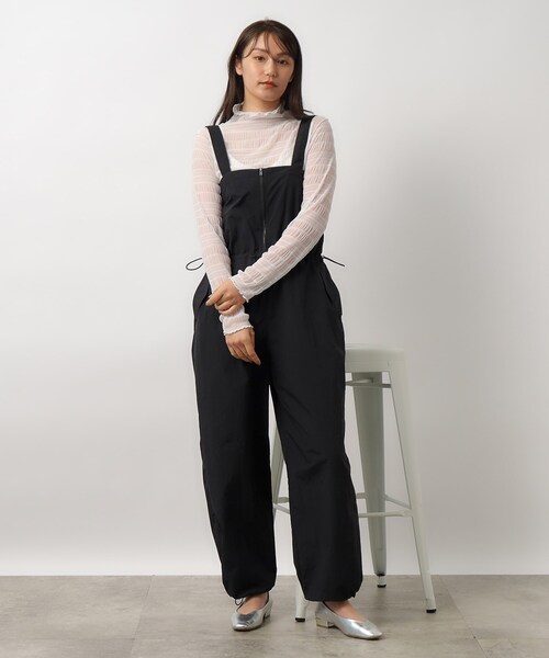 OPAQUE.CLIP（オペークドットクリップ）の「◆シャーリングシアートップス【洗濯機洗い可】（Tシャツ/カットソー・レディース・ライトベージュ/ブラック/ホワイト・40/38）」の17枚目の写真