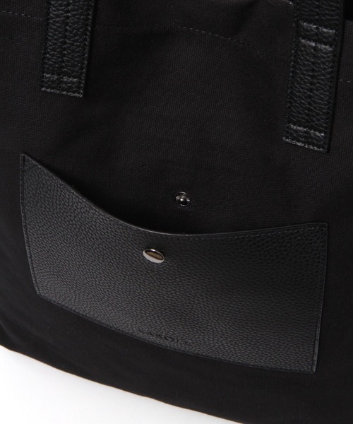 LAKOLE（ラコレ）の「フェイクレザーキャンバストートバッグ / 105264（トートバッグ・メンズ・ナチュラル/グレー/ブラック・FREE）」の17枚目の写真