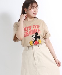 Disney(ディズニー)キャラクター刺繍・サガラ刺繍・ラインストーン半袖Tシャツ レディース/ミッキーマウス/くまのプーさん/101匹わんちゃん