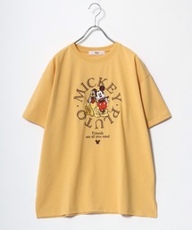Disney（ディズニー）キャラクター刺繍・サガラ刺繍・ラインストーン半袖Tシャツ レディース/ミッキーマウス/くまのプーさん/101匹わんちゃん