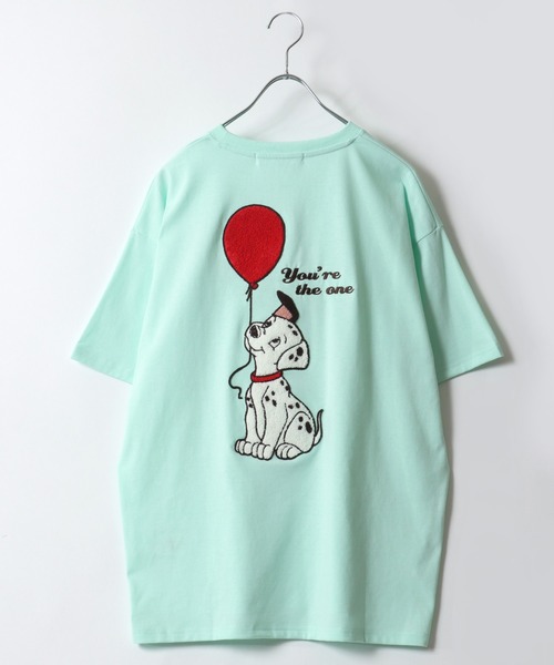Disney(ディズニー)の「Disney(ディズニー)キャラクター刺繍・サガラ刺繍・ラインストーン半袖Tシャツ レディース/ミッキーマウス/くまのプーさん/101匹わんちゃん(Tシャツ/カットソー・レディース・ライトグリーン/ライトグレー/ミント/ブルー系その他/パープル/オフホワイト/ホワイト系その他2/グレー系その他/ダークグリーン/マスタード/ベージュ/ピンク/イエロー/グリーン系その他/ネイビー/ホワイト系その他・L/M)」の9枚目の写真