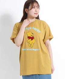 Disney(ディズニー)キャラクター刺繍・サガラ刺繍・ラインストーン半袖Tシャツ レディース/ミッキーマウス/くまのプーさん/101匹わんちゃん