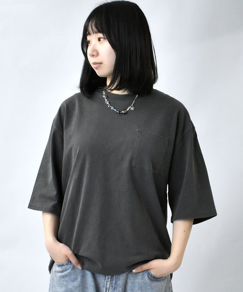 Starting Over（スターティングオーバー）の「Pigment hard wash pocket T/ピグメント ハードウォッシュ ポケット付き クルーネック半袖Tシャツ（Tシャツ/カットソー・メンズ・ベージュ/グリーン/ブラウン/ブラック・XL/L/M）」の21枚目の写真