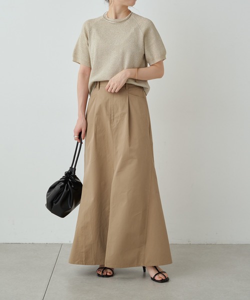 Omekashi(オメカシ)の「シアーラメニット(ニット/セーター・レディース・ベージュ/ブロンズ/オフホワイト/チャコールグレー/シルバー/レッド・FREE)」の14枚目の写真