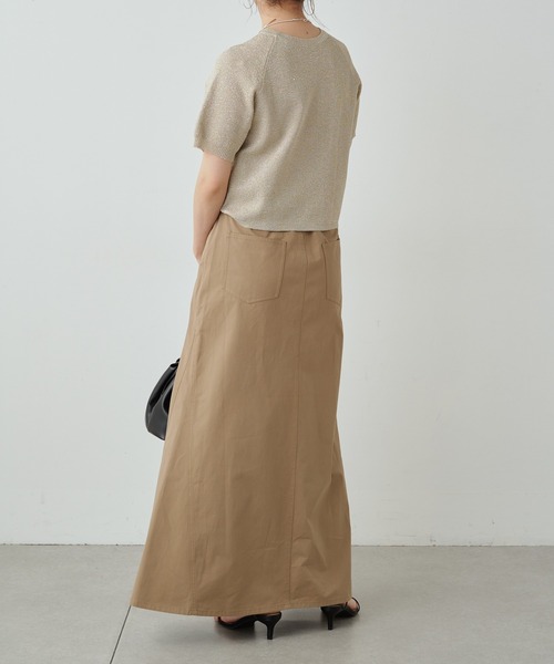 Omekashi(オメカシ)の「シアーラメニット(ニット/セーター・レディース・ベージュ/ブロンズ/オフホワイト/チャコールグレー/シルバー/レッド・FREE)」の17枚目の写真