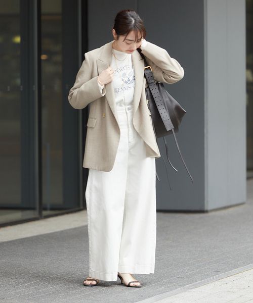 plage(プラージュ)の「Cotton/Linen WIDE デニム(デニムパンツ・レディース・ベージュ/ホワイト・34/36/38)」の19枚目の写真
