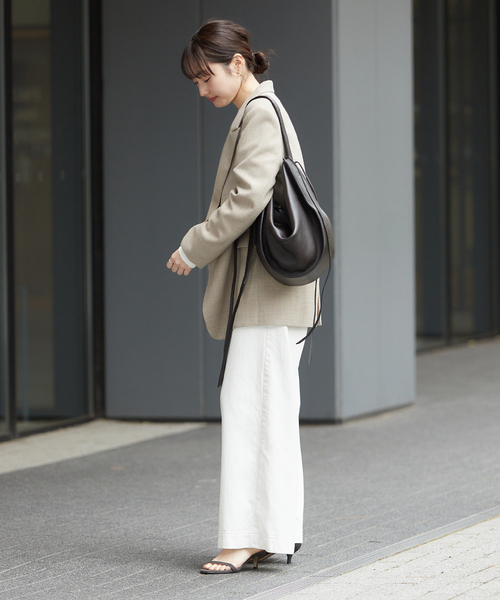 plage(プラージュ)の「Cotton/Linen WIDE デニム(デニムパンツ・レディース・ベージュ/ホワイト・34/36/38)」の17枚目の写真