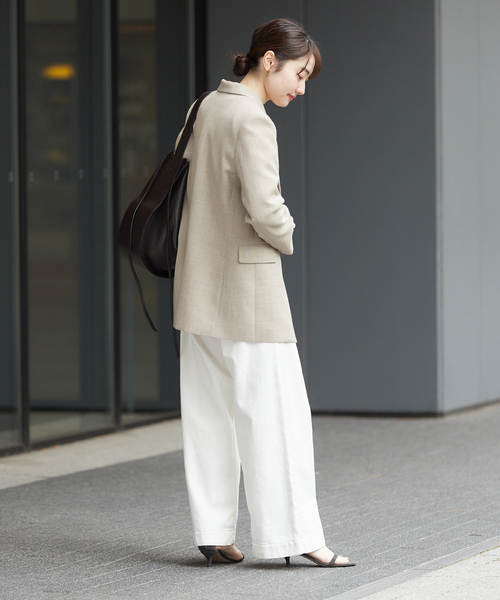 plage(プラージュ)の「Cotton/Linen WIDE デニム(デニムパンツ・レディース・ベージュ/ホワイト・34/36/38)」の14枚目の写真