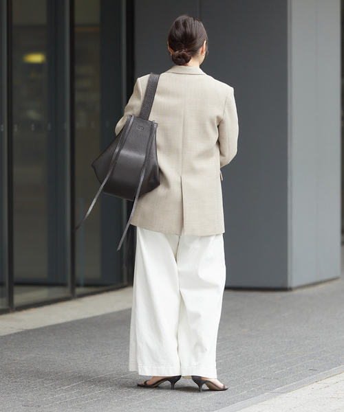 plage(プラージュ)の「Cotton/Linen WIDE デニム(デニムパンツ・レディース・ベージュ/ホワイト・34/36/38)」の13枚目の写真