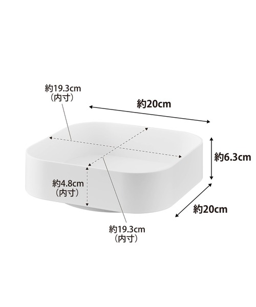 BIRTHDAY BAR（バースデイバー）の「tower 回転式収納ラック スクエア（キッチン収納・レディース・ホワイト・フリー）」の8枚目の写真