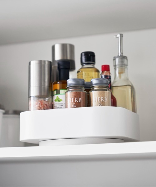 BIRTHDAY BAR（バースデイバー）の「tower 回転式収納ラック スクエア（キッチン収納・レディース・ホワイト・フリー）」の6枚目の写真