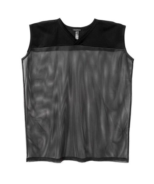 mizuiroind（ミズイロインド）の「mizuiro ind メッシュワイドワンピース（ワンピース・レディース・グレー/ブラック・FREE）」の13枚目の写真