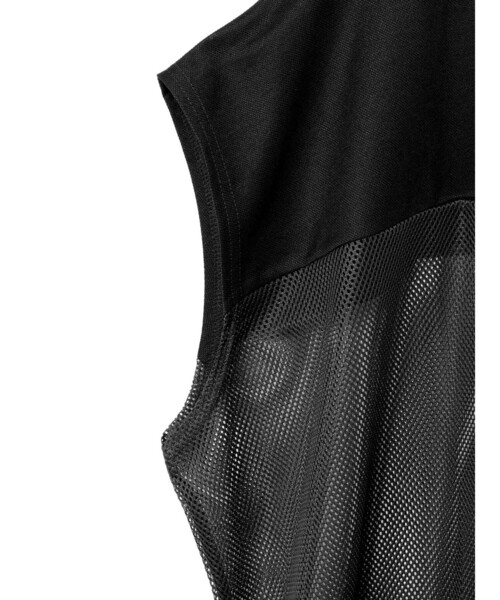 mizuiroind（ミズイロインド）の「mizuiro ind メッシュワイドワンピース（ワンピース・レディース・グレー/ブラック・FREE）」の15枚目の写真