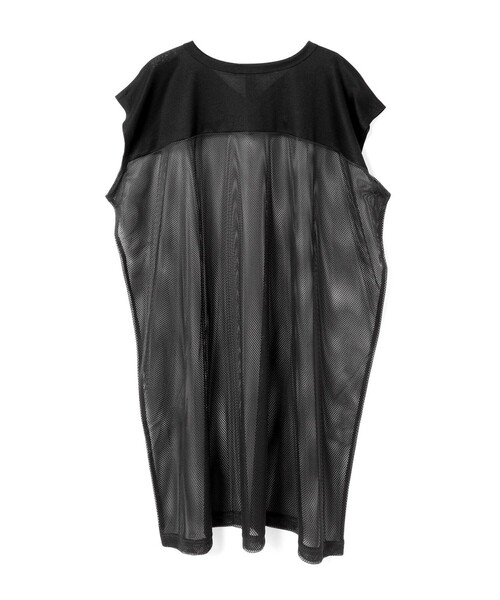 mizuiroind（ミズイロインド）の「mizuiro ind メッシュワイドワンピース（ワンピース・レディース・グレー/ブラック・FREE）」の17枚目の写真