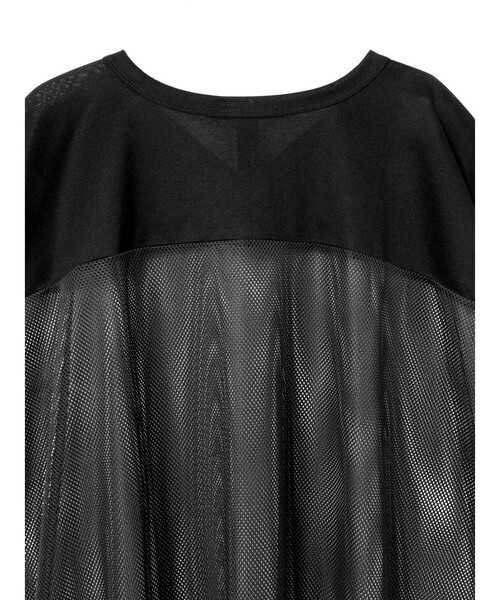 mizuiroind（ミズイロインド）の「mizuiro ind メッシュワイドワンピース（ワンピース・レディース・グレー/ブラック・FREE）」の18枚目の写真