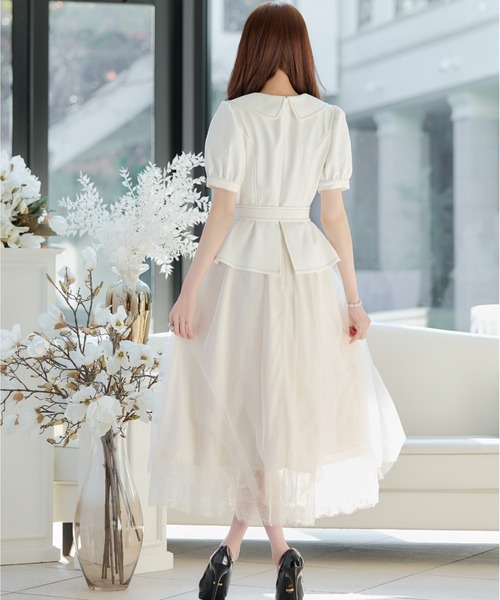 emiriawiz（エミリアウィズ）の「Puff-sleeve tulle one-piece