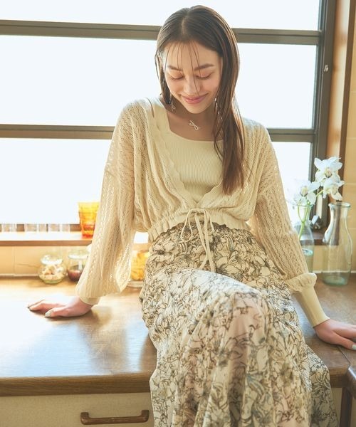 mysty woman（ミスティウーマン）の「サマーカーデアンサンブル　121010（カーディガン/ボレロ・レディース・アイボリー/ブラウン/オレンジ・FREE）」の8枚目の写真