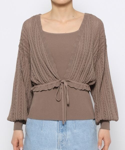 mysty woman（ミスティウーマン）の「サマーカーデアンサンブル　121010（カーディガン/ボレロ・レディース・アイボリー/ブラウン/オレンジ・FREE）」の10枚目の写真