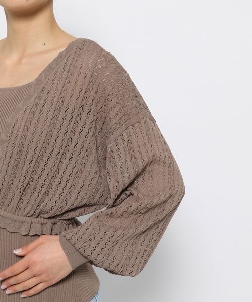 mysty woman（ミスティウーマン）の「サマーカーデアンサンブル　121010（カーディガン/ボレロ・レディース・アイボリー/ブラウン/オレンジ・FREE）」の14枚目の写真