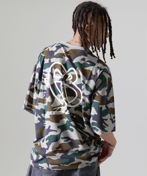 FUBU フブ ブランド クラシック 筆記体 ロゴ クラック プリント 刺繍 アメカジ 半袖 Tシャツ ティーシャツ（Tシャツ/カットソー）｜FUBU（ フブ）