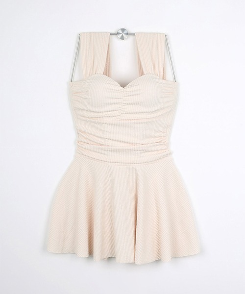 c.u.l（シーユーエル）の「フリルスカート ワンピース 水着 culb83（水着・レディース・ブラック/アイボリー・M/L/XL）」の21枚目の写真