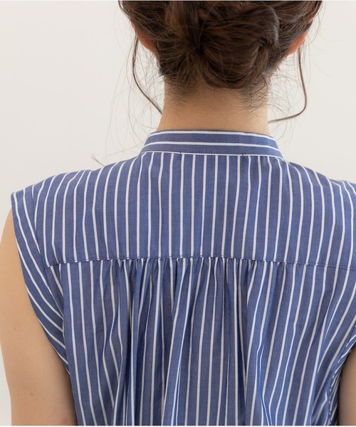 【セール】キーネック ストライプ ティアードワンピース（ワンピース）｜PREFERIR（プレフェリール）