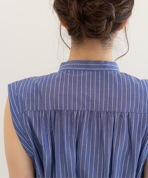 【セール】キーネック ストライプ ティアードワンピース（ワンピース）｜PREFERIR（プレフェリール）