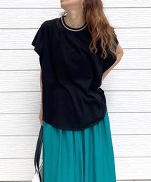 Q | 襟ラインシンプルT(Tシャツ/カットソー)