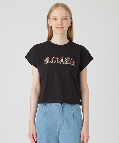 新品未使用タグ付クレストブリッジ【クラーク志織コラボベーシッククリア天竺Tシャツ クラーク志織コラボ】ベーシッククリア天竺Tシャツ | ブルー