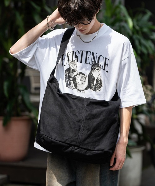 Rocky Monroe（ロッキーモンロー）の「ビックキャンバスショルダーバッグ（ショルダーバッグ・メンズ・カーキ/アイボリー/ブラック・FREE）」の15枚目の写真