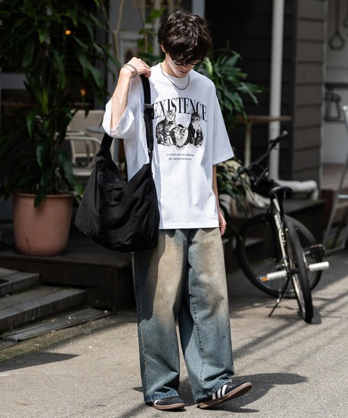 Rocky Monroe（ロッキーモンロー）の「ビックキャンバスショルダーバッグ（ショルダーバッグ・メンズ・カーキ/アイボリー/ブラック・FREE）」の19枚目の写真